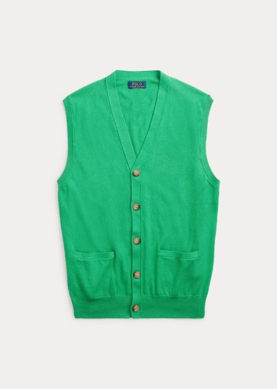 Men's Polo Ralph Lauren Cotton-Cashmere Sweater Vests | 637295KNF